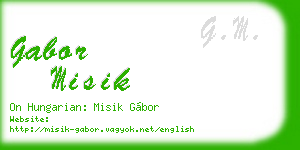 gabor misik business card