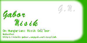 gabor misik business card